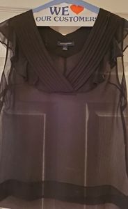 Banana Republic black sheer blouse